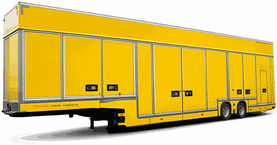 Geschlossener Fahrzeugtransport-Auflieger von Lesum Logistik