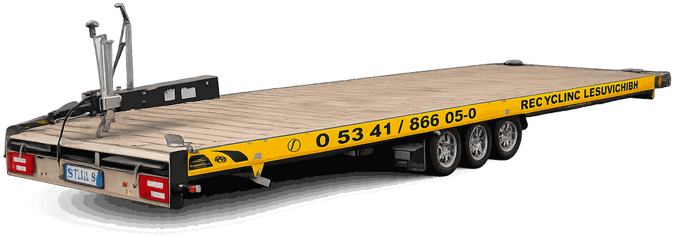 Offener Fahrzeugtransport-Auflieger von Lesum Logistik